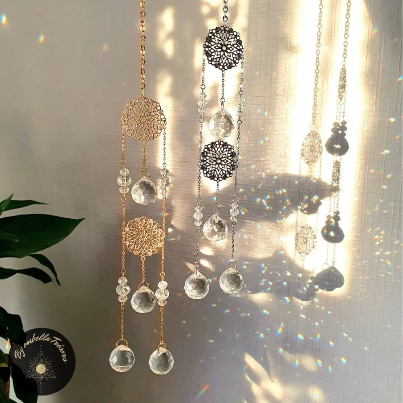 Attrape-soleil Cristal Prisme Arc-en-ciel - Décoration Fenêtre Et Jardin - Design Soleil Et Lune
