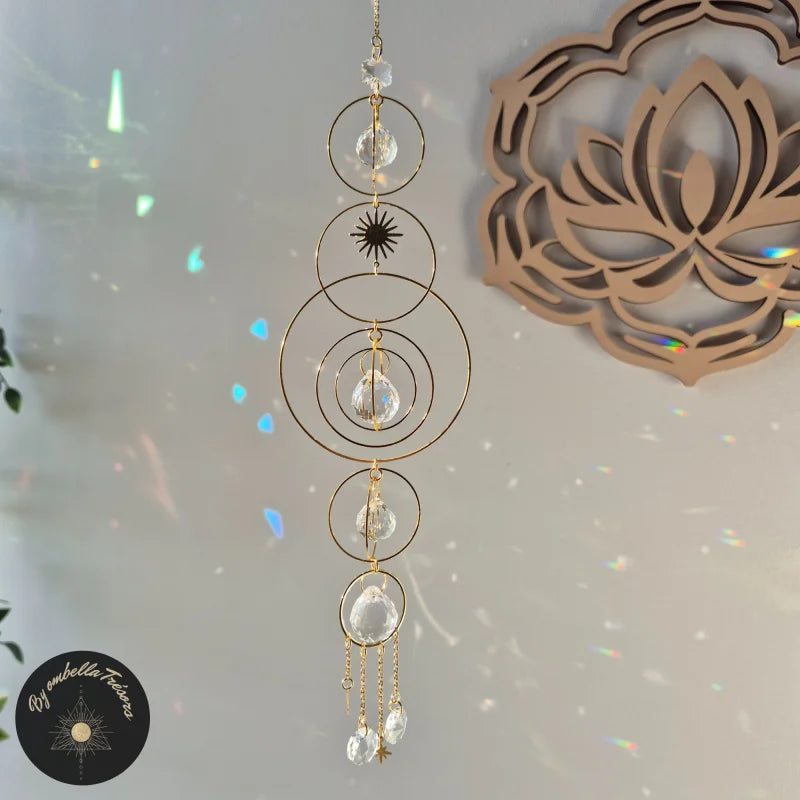 Attrape-soleil En Deux Pièces, Décoration De Fenêtre En Cristal, Pendentif Lune Ou Soleil, Boule Prisme Arc-en-ciel, Maison, Jardin, Fête, Mariage, Décoration Cadeau