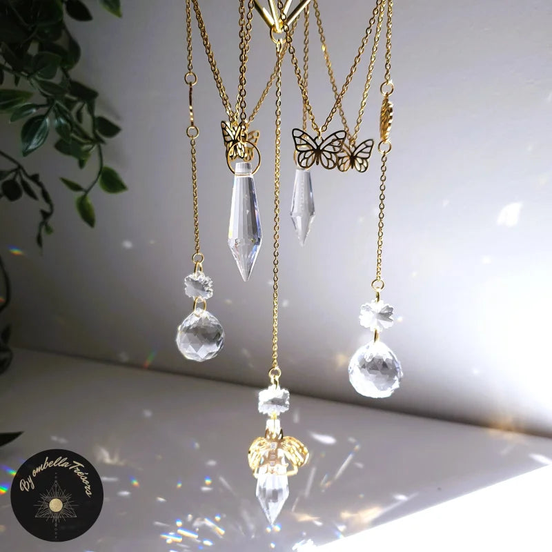 Lot De 6 Attrape-soleil En Cristal - 40 Mm, Avec Crochet - Prisme Réfractant La Lumière En Arc-en-ciel - Décoration Fenêtre, Noël, Cadeau