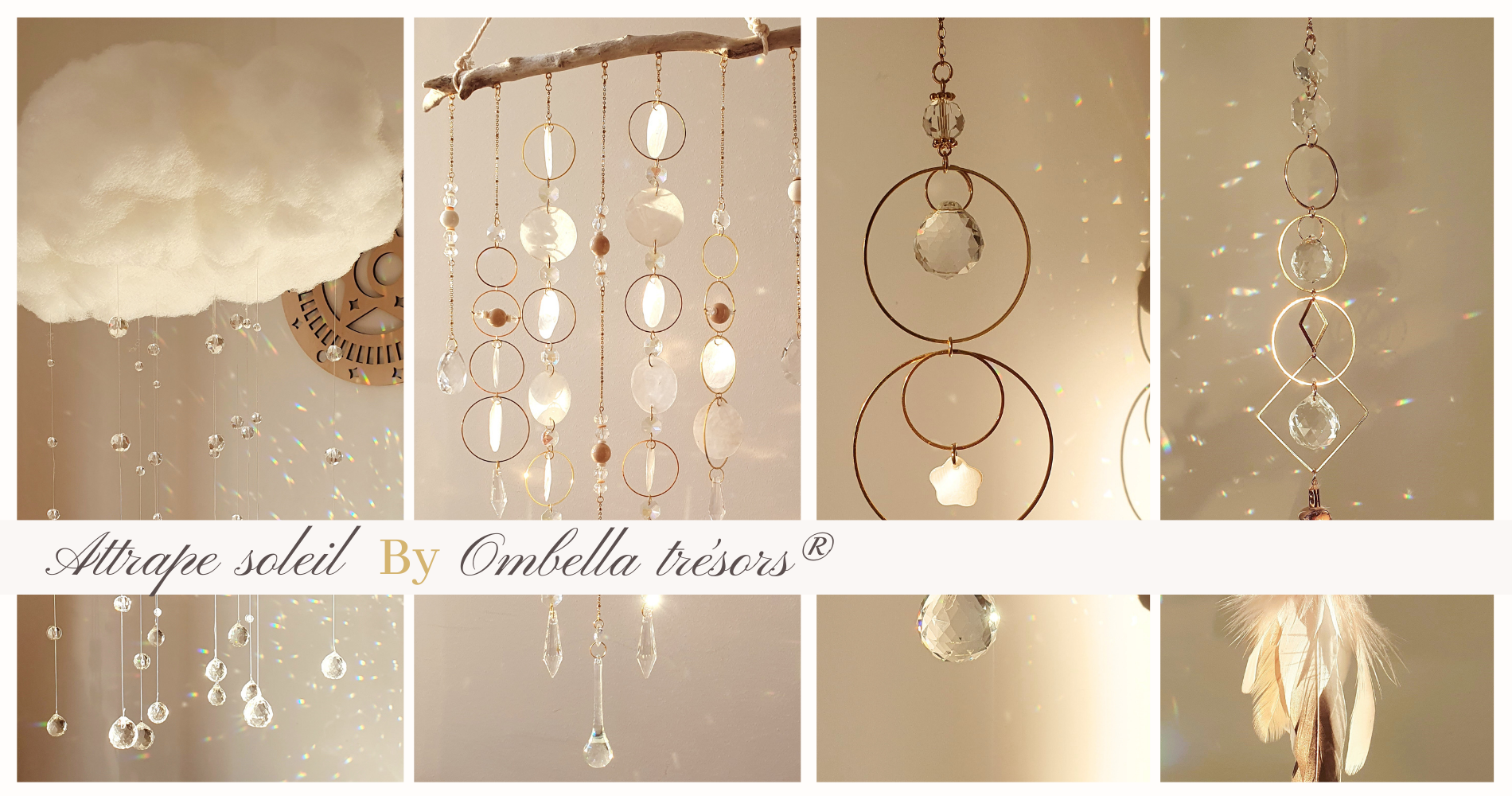 suncatchers diy en cristal et en bois flotté pour deco zen d'intérieur en suspension pour refleter les rayons du soleil