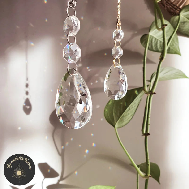 Carillon suspendu en cristal pour arbre,attrape soleil,arc en ciel,gouttes de prisme,rideaux de Carillon suspendu en cristal pour arbre,attrape soleil,arc en ciel,gouttes de prisme,rideaux de