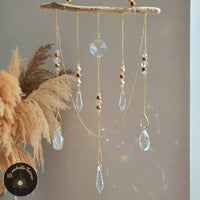 Mobile Bois flotté NATURAL cristal suncatcher - Décoration