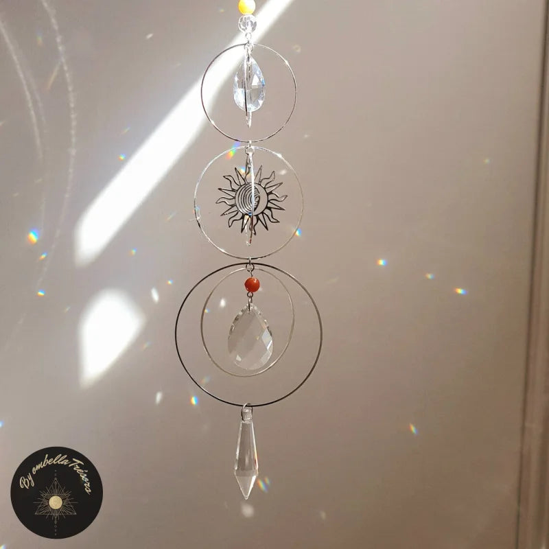 2 Pièces Attrape-Soleil en Cristal, Sun Catcher, Attrape Soleil Cristal