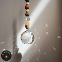 Suncatcher en Bois Home decor Boule Cristal - HAPPY