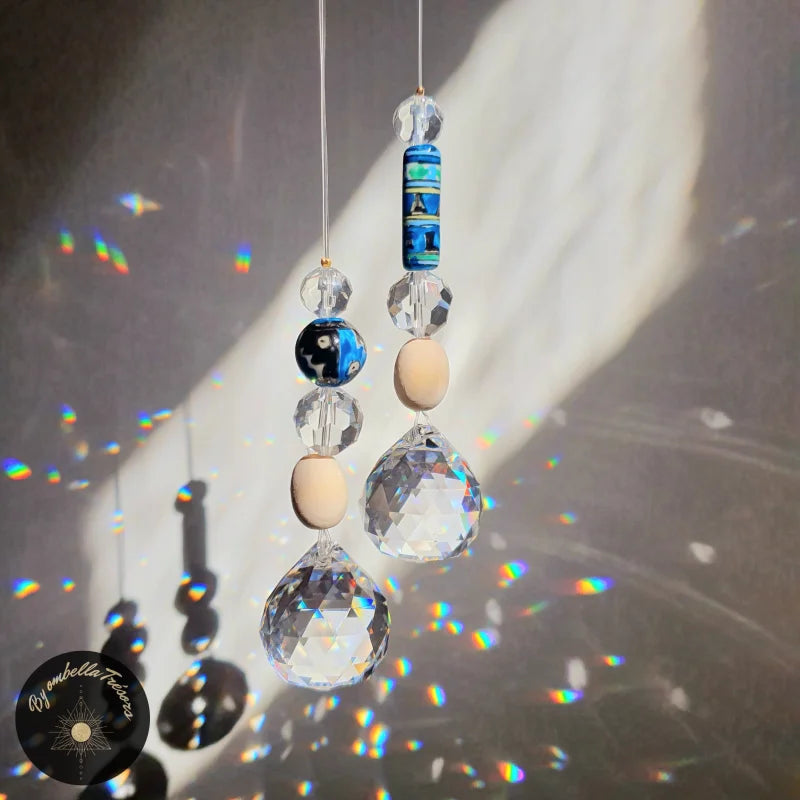 DIY Suncatcher - Boule Cristal Feng Shui 15 mm pour attrape soleil, mobile  - fabrication DIY d'objet de décoration