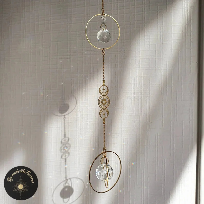 PIERRE VENDUE SEULE,6-7cm--Baguette de guérison en cristal arc en ciel