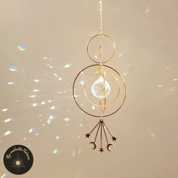 Attrape-Soleil en Cristal - Design Minimaliste - Décoration d'intérieur  bohème - Cadeau Femme - Suncatcher Bohème Feng Shui