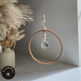 Attrape-Soleil Cristal Anneau Bambou & Boules Colorées