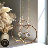 Attrape-Soleil Cristal Anneau Bambou & Boules Colorées