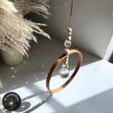 Attrape-Soleil Cristal Anneau Bambou & Boules Colorées