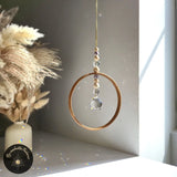 Attrape-Soleil Cristal Anneau Bambou & Boules Colorées