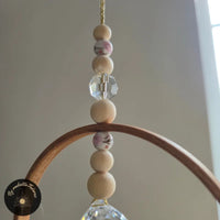 Attrape-Soleil Cristal Anneau Bambou & Boules Colorées