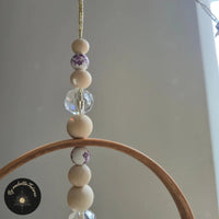 Attrape-Soleil Cristal Anneau Bambou & Boules Colorées