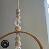 Attrape-Soleil Cristal Anneau Bambou & Boules Colorées