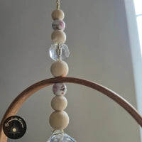 Attrape-Soleil Cristal Anneau Bambou & Boules Colorées