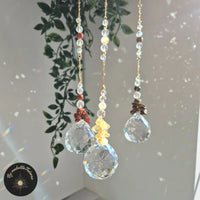 Lot De 2 Boules Prisme Cristal K9 50 Mm – Attrape-Soleil Arc-en-Ciel, Déco Feng Shui Suspendue