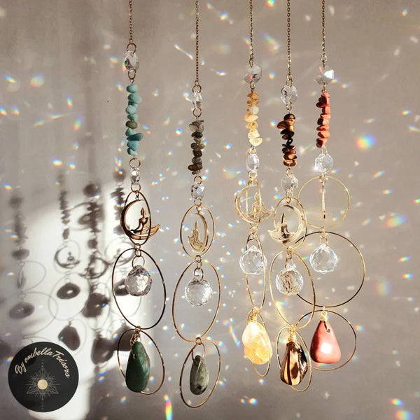 Suncatcher Pierre de Lune et Cristal à Facettes - SHOOTING STARS | Sun Catcher DIY