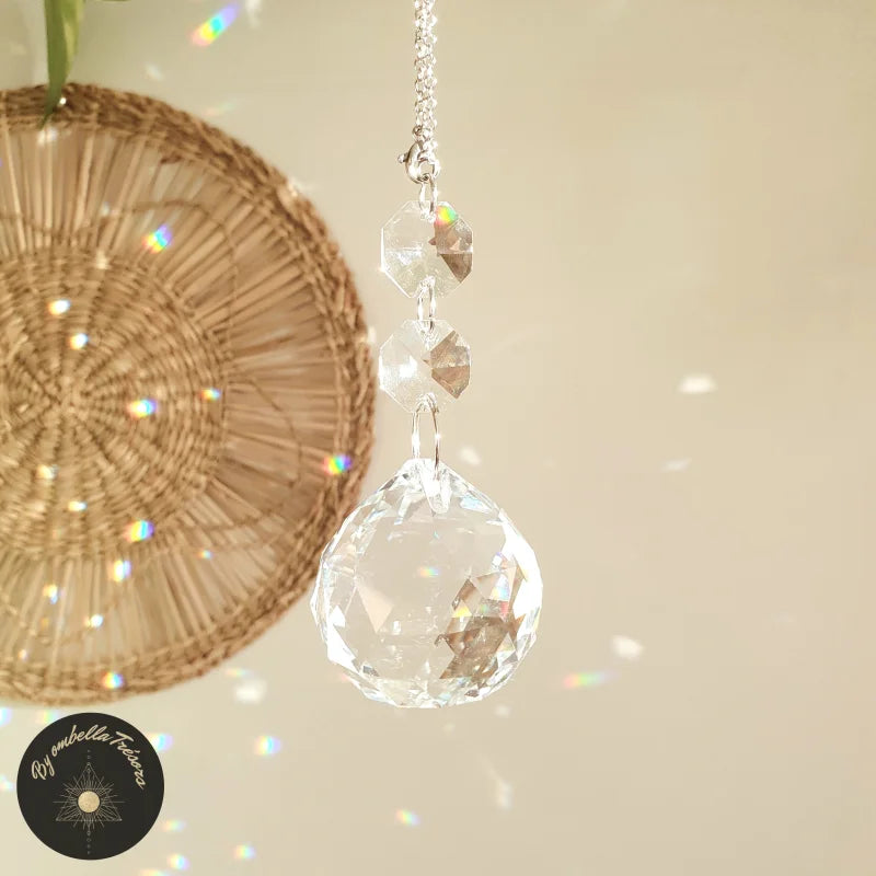 HUANSUN Nouvelle Boule de Cristal sphère à Multiples facettes Accessoires  de Photographie décoration de la Maison Petite Boule de Verre de  décoration