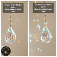 Mobile Cristal Goutte Colorée 75mm - Goutte claire / Cristal