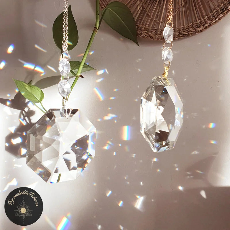 Pendentif En Cristal De Roche Rectangle - Pierre Plate - Natur'O Pierres