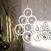 Suncatcher Artisanal Cristaux D’Energie et Bois - ANTARES