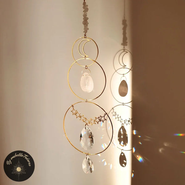 Suncatcher Cristal de roche et Cristal à Facettes - SHOOTING STARS