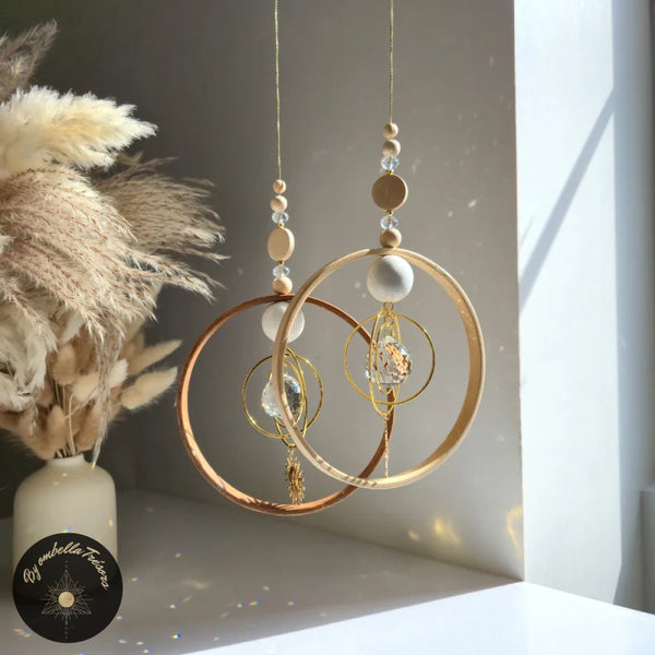 Suncatcher Mobile Bois et Couleur Pastel - RONDO