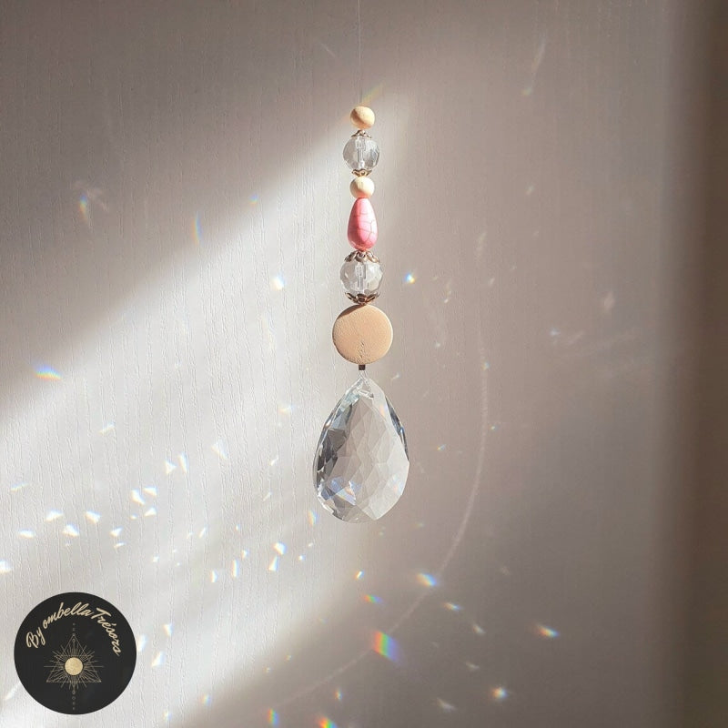 Collier Pendentif En Vermeil Avec Pierre Cristal à Facettes - Bijou Vintage